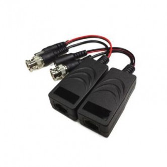 Balun passivo de vídeo com alimentação para câmaras HDCVI, HDTVI, AHD e analógicas