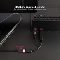 Conversor HDMI a Displayport V1.2  20cm