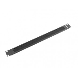 Lanberg Painel escova 1U preto