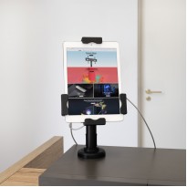 Suporte de Mesa/Parede Profissional para Tablet 7.9 "- 10.5" com Antirroubo, Preto