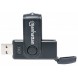 Manhattan 101981 Mini leitor de cartões USB 3.0, 24 em 1, SD, MMC e microSD