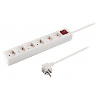 Régua de 6 tomadas Valueline com interruptor 1.50m branco