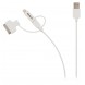 Cabo USB 2.0 tipo A MFi com adaptador Lightning, Apple 30 pinos e Micro USB 1 m