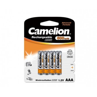 Pilha recarregável Ni-MH AAA 600mAh (4 un)