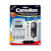 Camelion BC-0907 Carregador rápido inteligente de pilhas Ni-MH, Ni-Cd AA/AAA