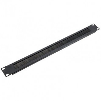 Painel 19" passa cabos de escova para armários rack