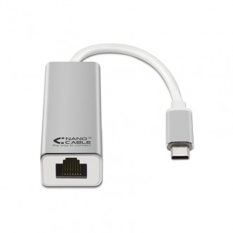 Nanocable 10.03.0402 Conversor USB-C a Ethernet 10/100/1000 Mbps 15 cm