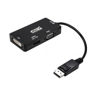 Nanocable 10.16.3301-BK Conversor DisplayPort a VGA/DVI/HDMI 15 cm