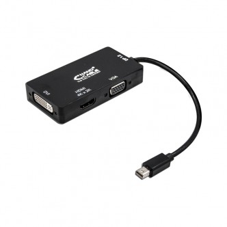 Nanocable 10.16.3302-BK Conversor Mini DisplayPort a VGA/DVI/HDMI 15 cm
