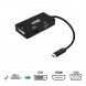 Nanocable 10.16.4301-BK Conversor USB-C a VGA/HDMI/DVI 15 cm