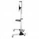 TooQ FS1870M-B Suporte de chão em alumínio com bandeja e rodas para TV/monitor de 37" a 70"