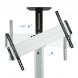 TooQ FS1870M-B Suporte de chão em alumínio com bandeja e rodas para TV/monitor de 37" a 70"