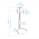 TooQ FS1870M-B Suporte de chão em alumínio com bandeja e rodas para TV/monitor de 37" a 70"