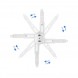 TooQ PJ2012T-W Suporte de teto inclinável e extensível para projector branco