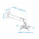TooQ PJ4012WT-B Suporte de parede inclinável para projector preto
